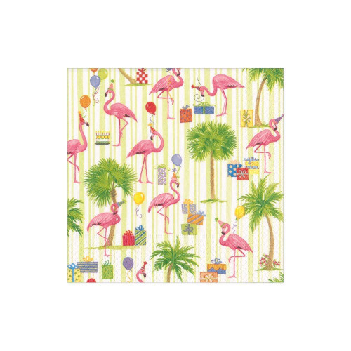 Caspari Party Flamingos - Napkin Cocktail (20)