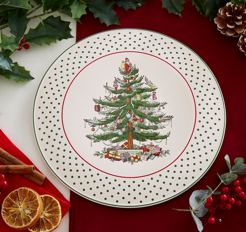 Spode Christmas Tree Polka Dot Collection Polka Dot Cake Plate
