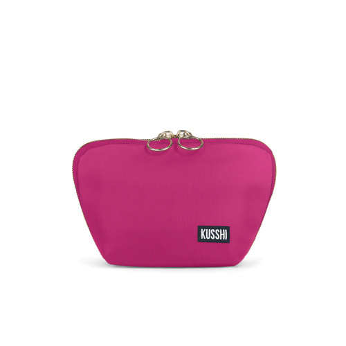 Kusshi Everyday Makeup Bag, Pink/Teal