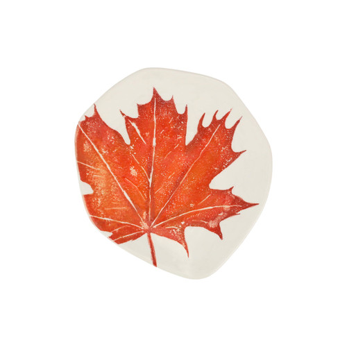 Vietri Autunno Maple Leaf Salad Plate