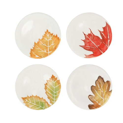 Vietri Autunno Assorted Canape Plates - Set of 4