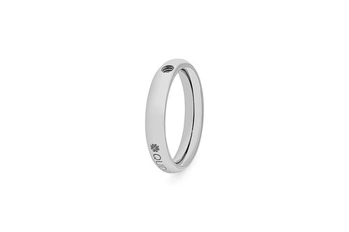 QUDO Interchangeable Ring Basic Small Silver - US Size 5