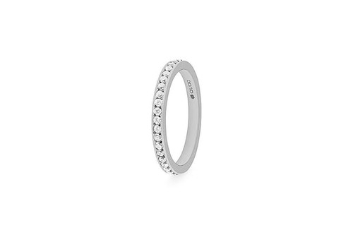 QUDO Spacer Silver Ring Eternity - US Size 9