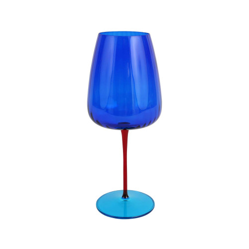 Vietri Pompidou Blue Wine Glass