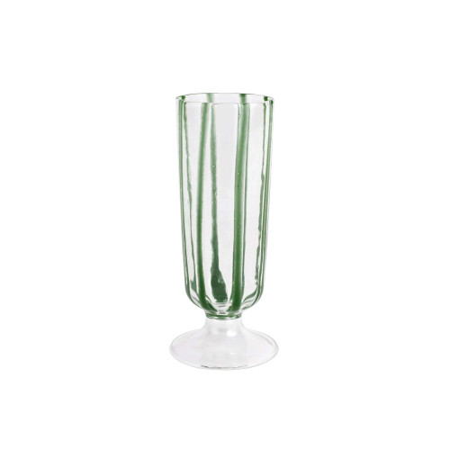 Vietri Nuovo Stripe Green Champagne Glass