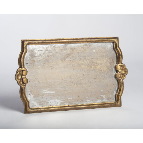 Abigails Gold Antiqued Mirror Tray Large