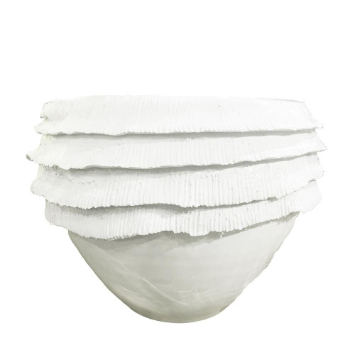 Abigails Bowl Fringe White - Made in Italy
