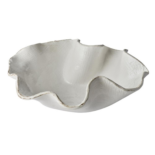 Abigails Atelier Free Form Bowl White Textured, Large