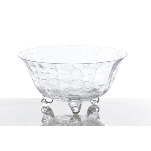 Abigails Crackle Footed Salad Bowl