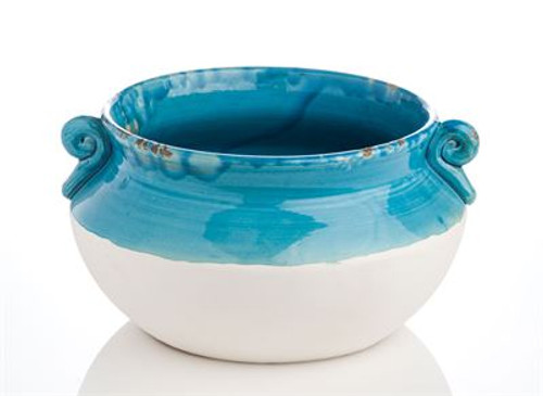 Abigails Puglia Bowl Turquoise & Matte White