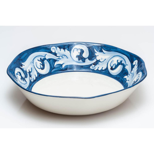 Abigails Elena Blue Ceramic Serving Bowl