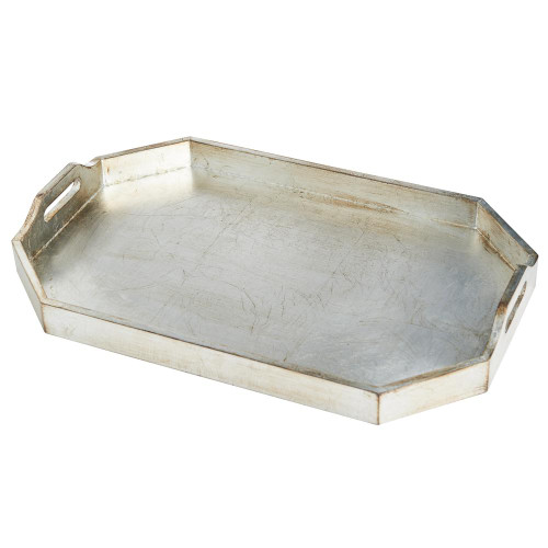 Abigails Tray Large Rectangular Two Handled Silver