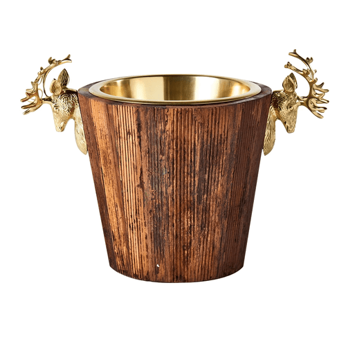 Abigails Wine Cooler with Brass Stags Head Handles