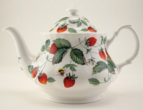 Roy Kirkham Alpine Strawberry Baroque 6 Cup Bone China Teapot