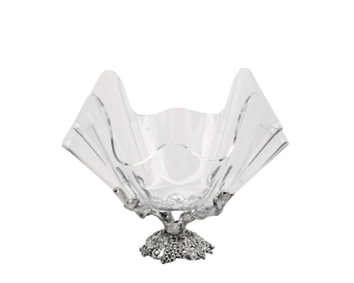 Arthur Court Designs Grapevine Standing Base with 14 inch Clear Acrylic Bowl