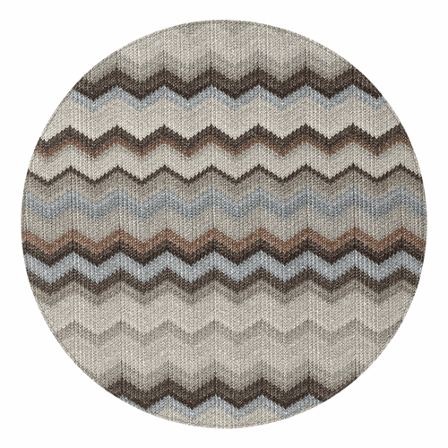 Bodrum Bargello New Blue 15" Round Mat Set of 4