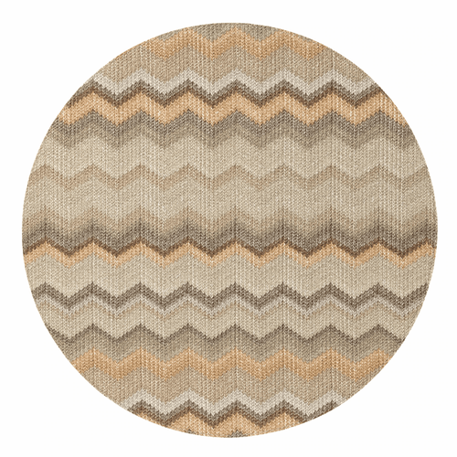 Bodrum Bargello New Gold 15" Round Mat Set of 4