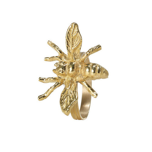 Bodrum Bee Gold Napkin Ring (Set of 4)