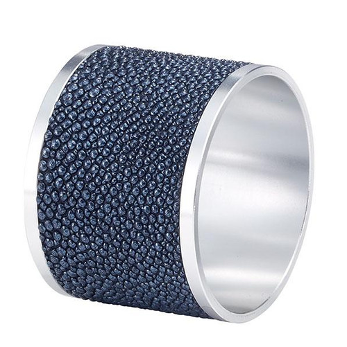 Bodrum Stingray Navy Napkin Ring (Set of 4)