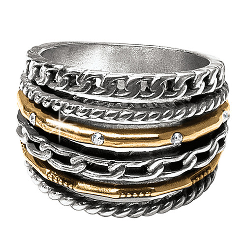 Brighton Neptune's Rings Multiple Row Ring - Silver-Gold