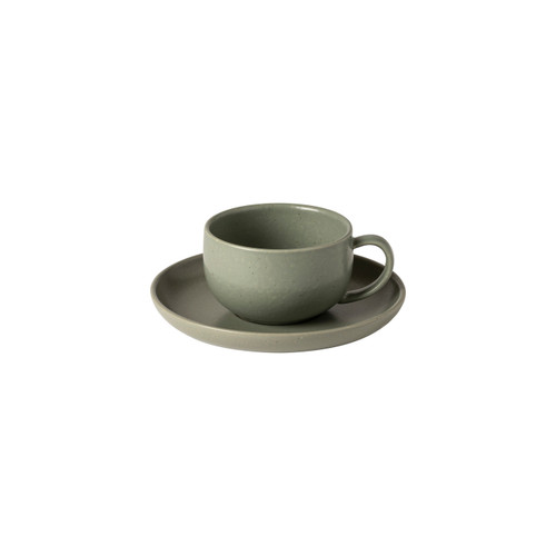 Casafina Pacifica Tea Cup & Saucer Green - Set of 6