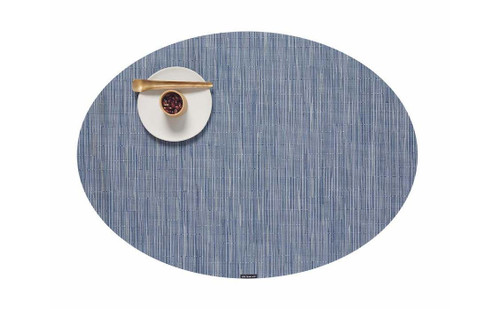 Chilewich Bamboo Table Mat Oval 14x19.25 Placemat - Rain