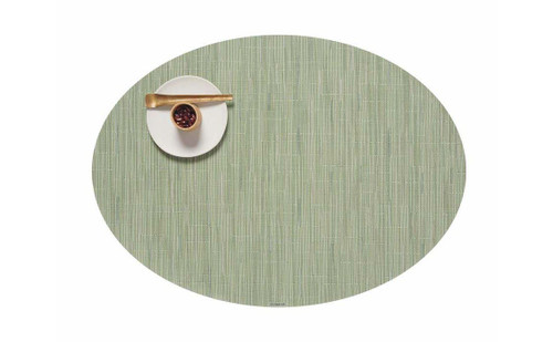 Chilewich Bamboo Table Mat Oval 14x19.25 Placemat - Spring Green