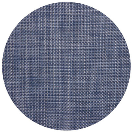 Chilewich Basketweave Table Mat 15 Round - Denim