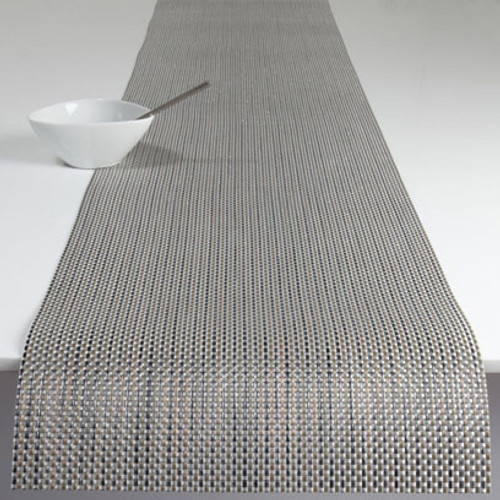 Chilewich Basketweave Table Runner 14x72 - Aluminum