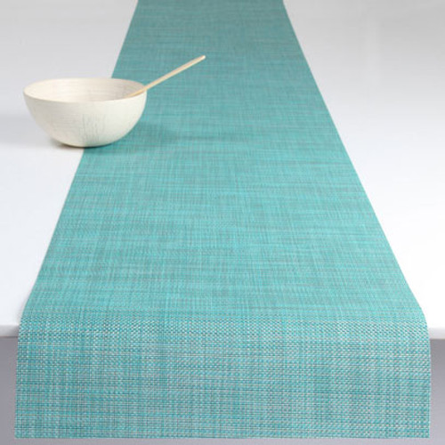 Chilewich Minibasket Table Runner 14x72 - Turquoise