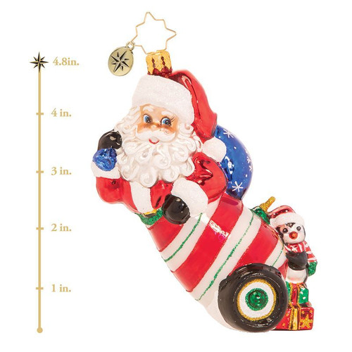 Christopher Radko A Christmas Cannon Santa Claus Ornament