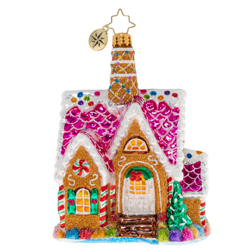 Christopher Radko A Delectable Dwelling Gingerbread House Ornament