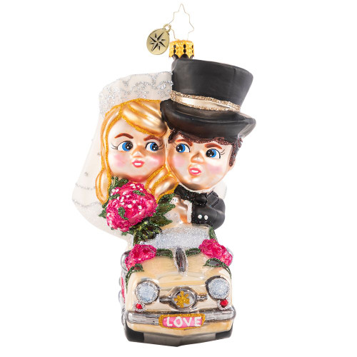 Christopher Radko Riding Merrily In Matrimony Ornament