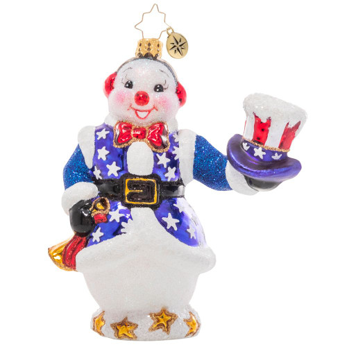 Christopher Radko Star Spangled Snowman Ornament