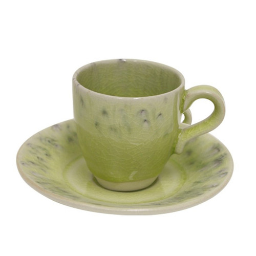 Costa Nova Madeira Coffee Cups & Saucers Set of 6 - Lemon