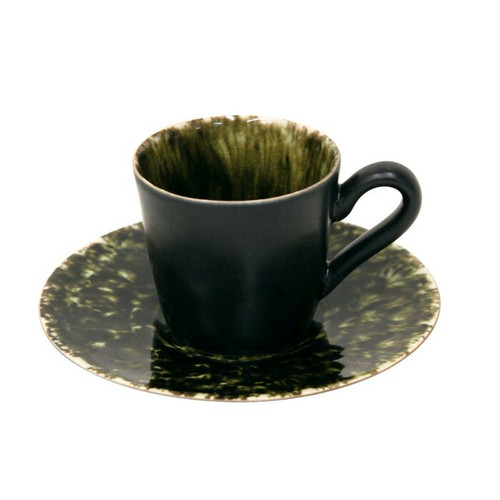 Costa Nova Riviera Coffee Cups & Saucers Set Of 6 - Forest