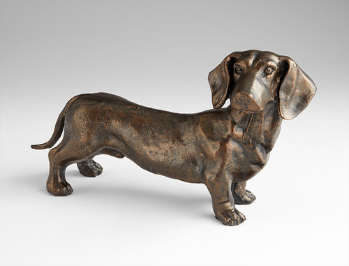 Dacshund Bronzed Iron Sculpture by Cyan Design