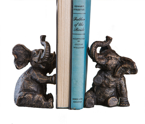 Dessau Home Bronze Elephant Bookends Home Decor