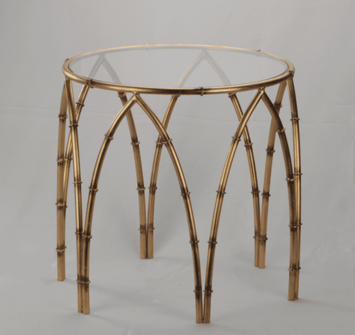 Dessau Home Arched Bamboo Side Table