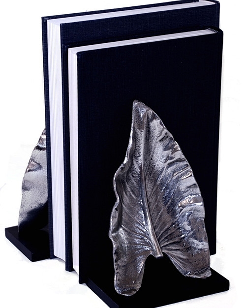 Dessau Home Nickel Leaf Bookend Home Decor