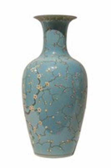 Dessau Home Teal Blue Blossom Vase Home Decor