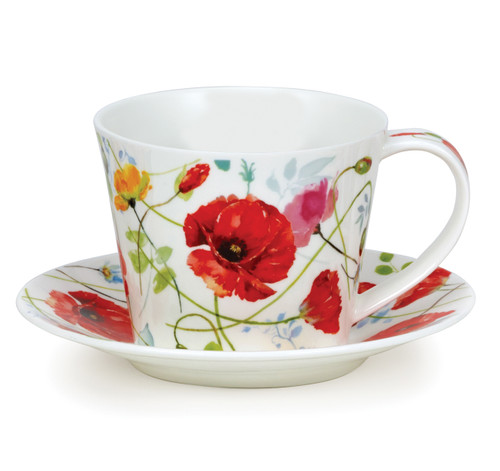 Dunoon Islay Wild Garden Poppy Cup & Saucer