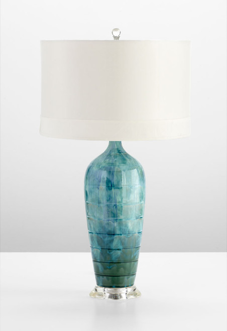 Elysia Blue Ceramic Table Lamp by Cyan Design