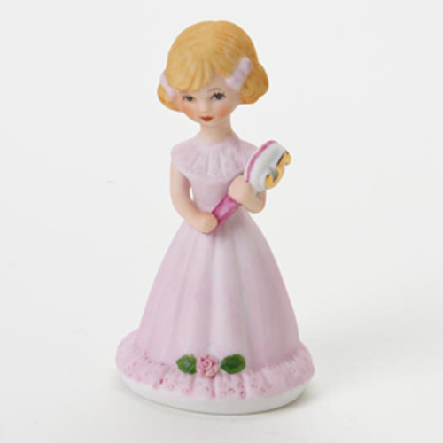 Enesco Growing Up Girls Blonde Age 5 Birthday Girl Figurine