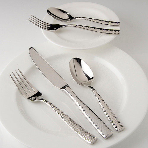 Fortessa Flatware Lucca Faceted 5 Piece Placesetting