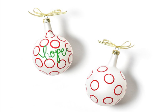 Happy Everything Christmas Spirits Hope Vintage 80MM Glass Ornament