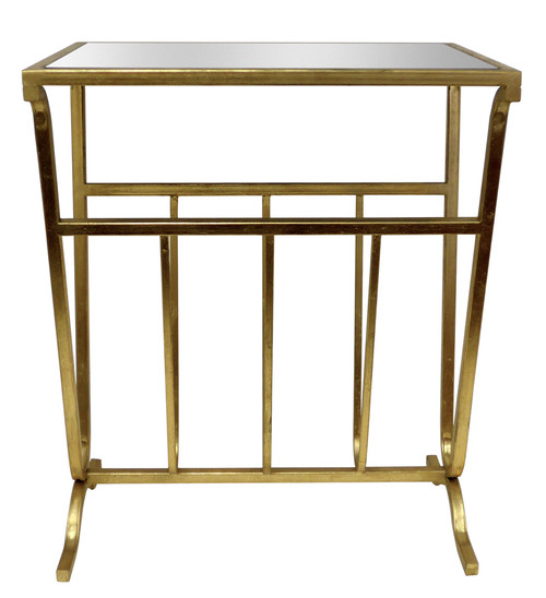 Dessau Home Gold Magazine Table & Mirror Top
