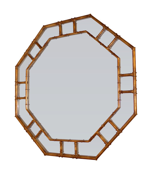 Dessau Home Antiqued Gold Octagonal Wall Mirror