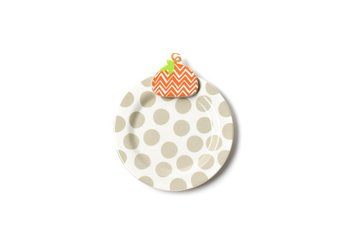 Happy Everything Chevron Pumpkin 7 in Embellishment Plate