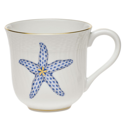 Herend Aquatic Mug - Starfish (10 Oz) 3.5 inch H